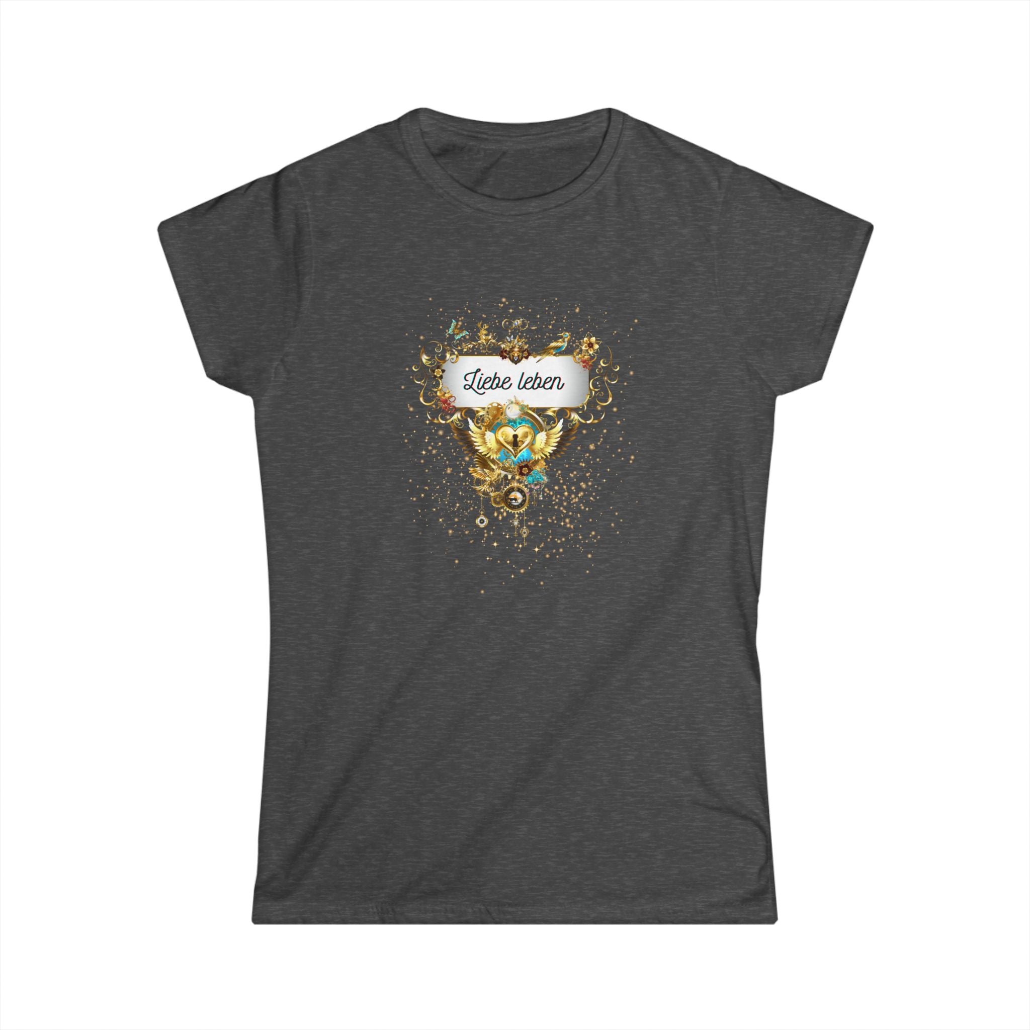 Liebe leben - figurbetontes Damenshirt mit Statement für die Liebe - Divine DeSein