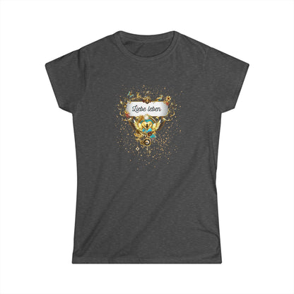 Liebe leben - figurbetontes Damenshirt mit Statement für die Liebe - Divine DeSein