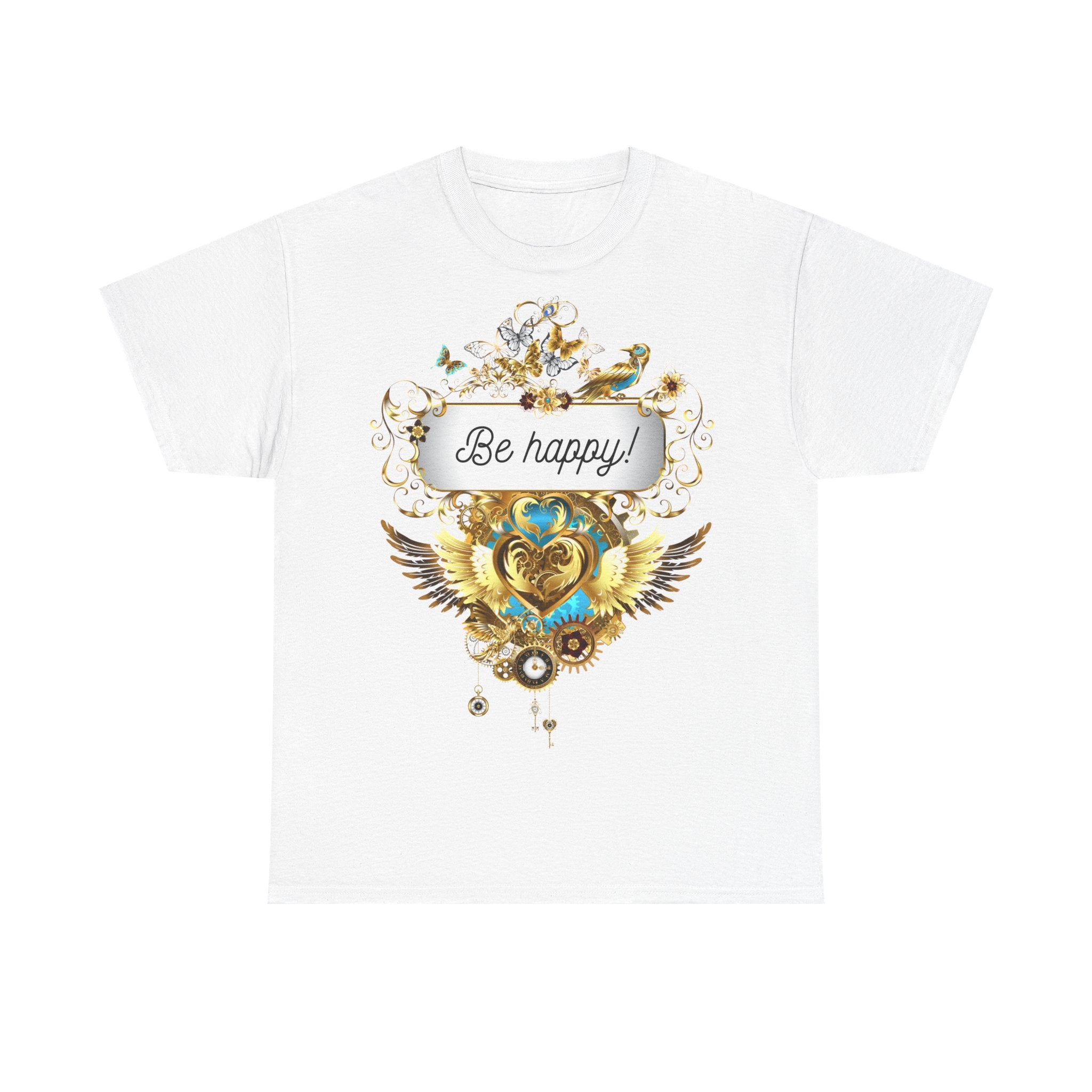 Be Happy! Unisex Baumwollshirt für gute Laune - Divine DeSein