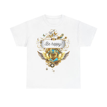 Be Happy! Unisex Baumwollshirt für gute Laune - Divine DeSein