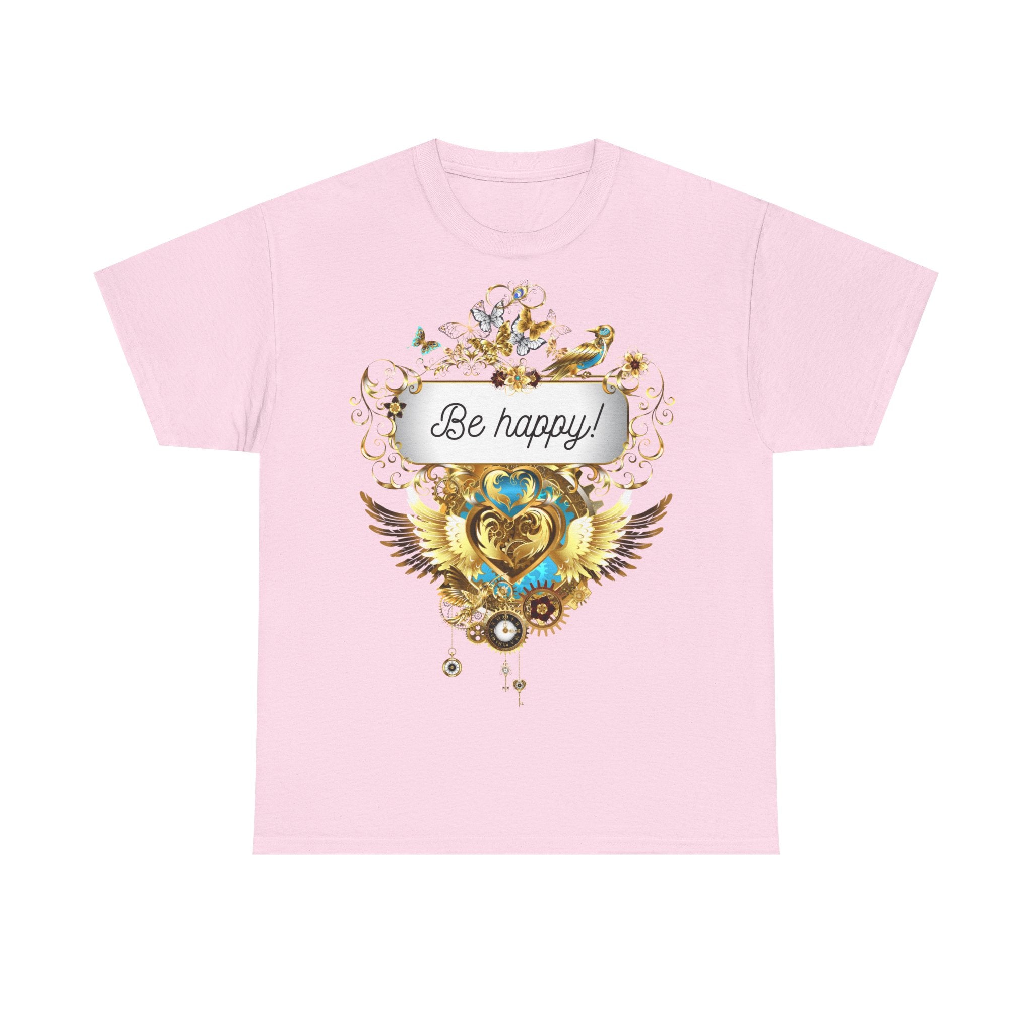 Be Happy! Unisex Baumwollshirt für gute Laune - Divine DeSein
