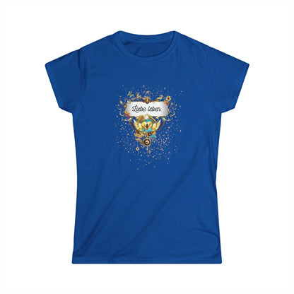 Liebe leben - figurbetontes Damenshirt mit Statement für die Liebe - Divine DeSein