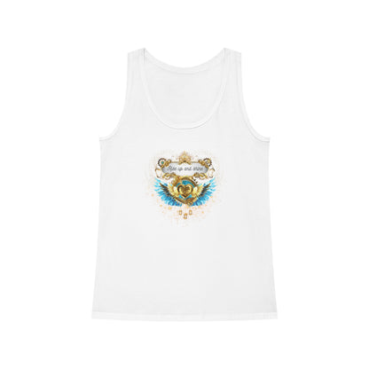 Designer Damentop "Rise up & shine"Tank Top aus Bio-Baumwolle