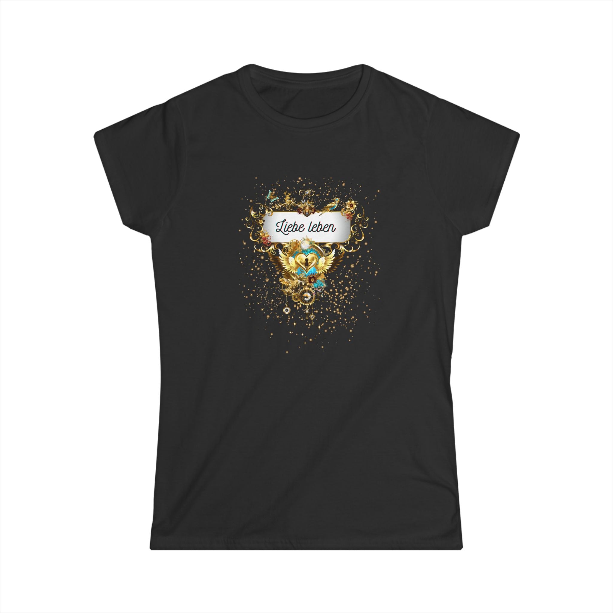 Liebe leben - figurbetontes Damenshirt mit Statement für die Liebe - Divine DeSein