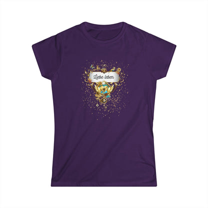Liebe leben - figurbetontes Damenshirt mit Statement für die Liebe - Divine DeSein