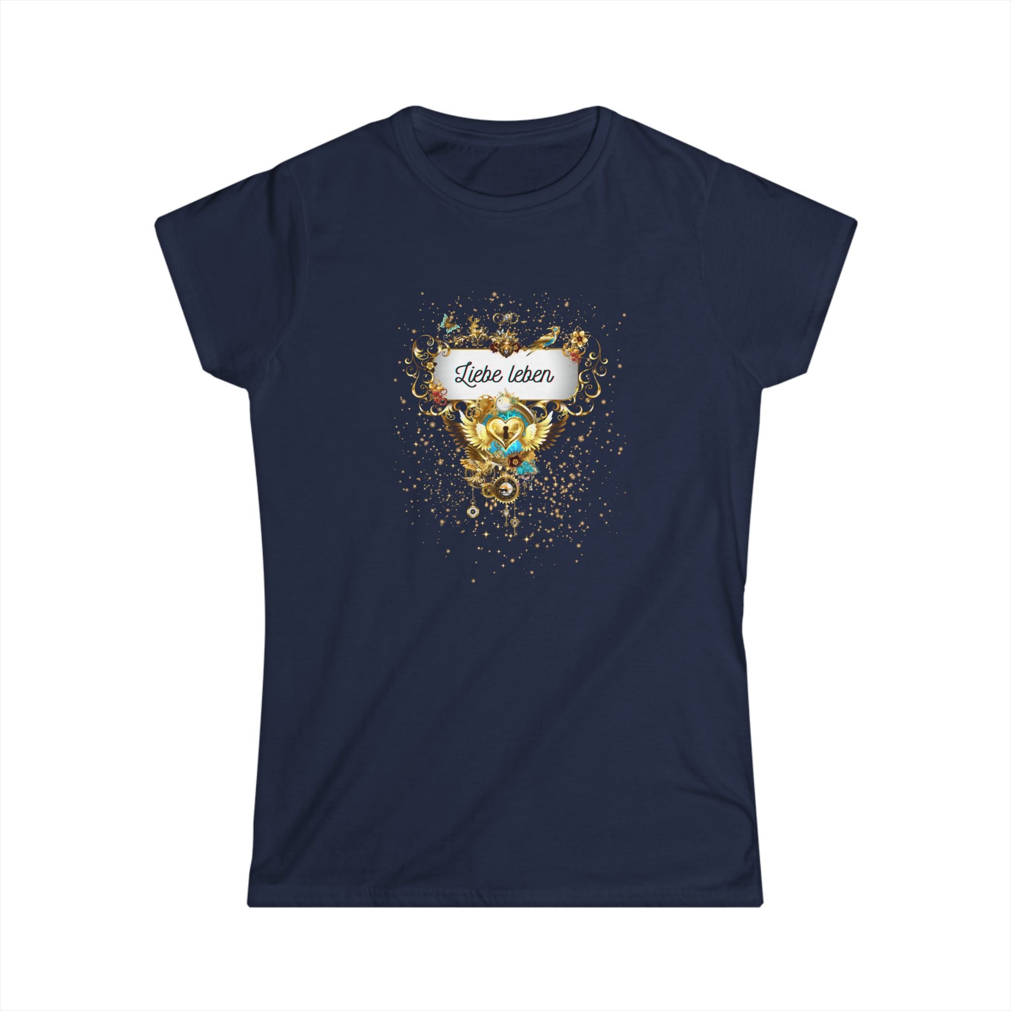 Liebe leben - figurbetontes Damenshirt mit Statement für die Liebe - Divine DeSein