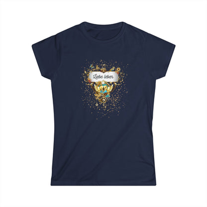 Liebe leben - figurbetontes Damenshirt mit Statement für die Liebe - Divine DeSein