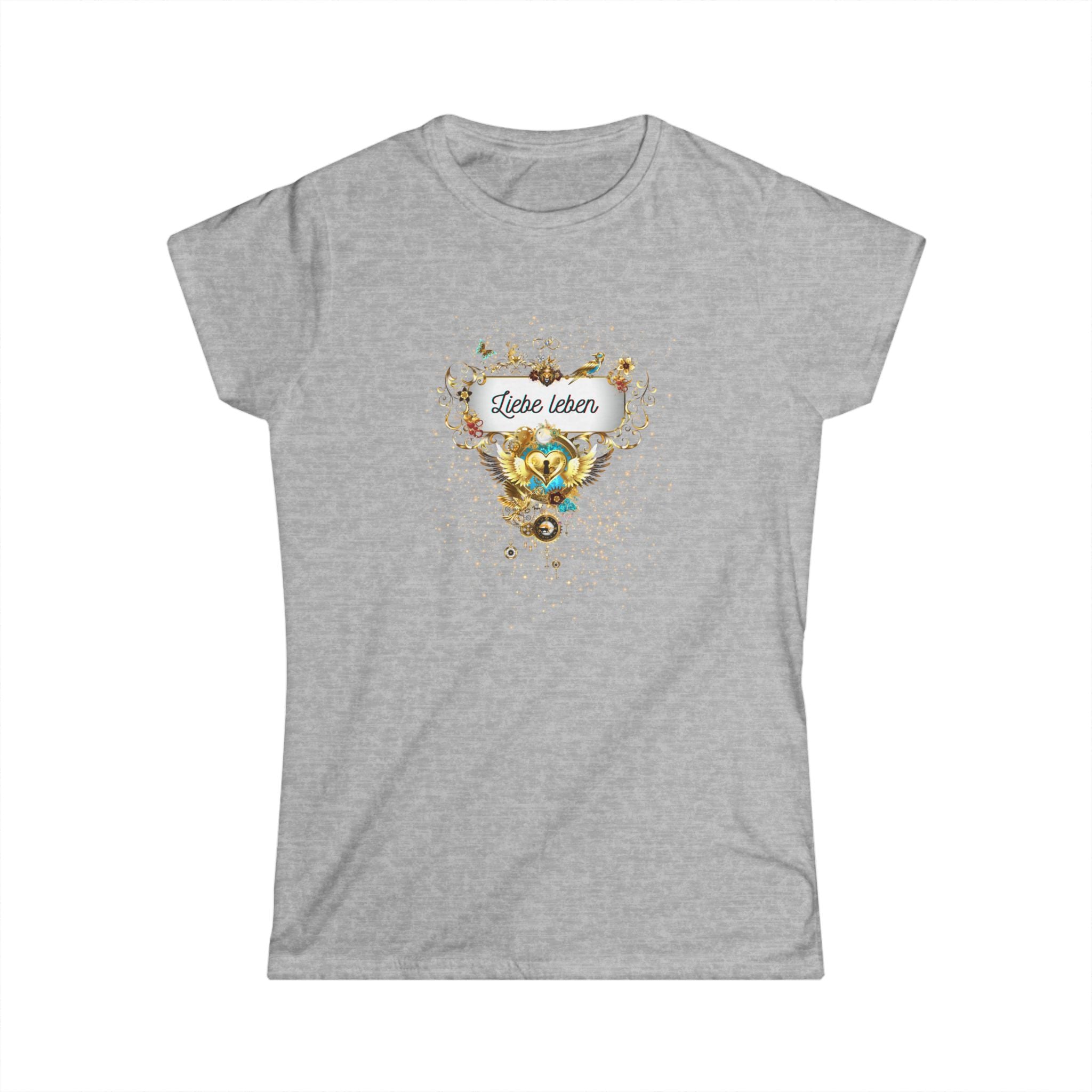 Liebe leben - figurbetontes Damenshirt mit Statement für die Liebe - Divine DeSein