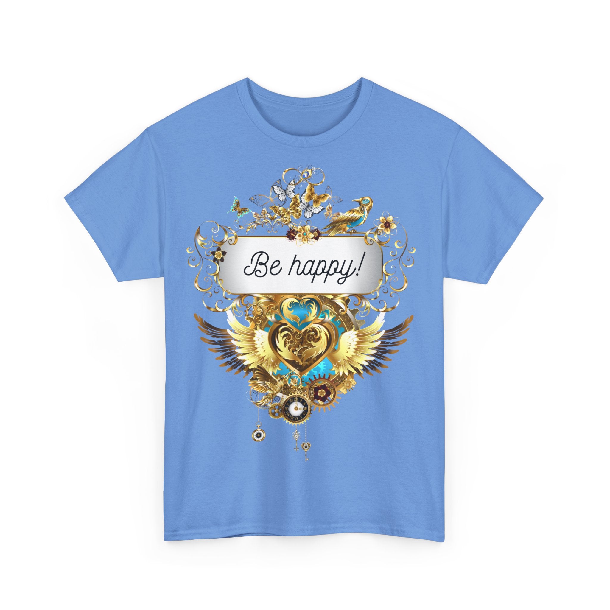 Be Happy! Unisex Baumwollshirt für gute Laune - Divine DeSein