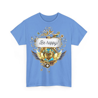 Be Happy! Unisex Baumwollshirt für gute Laune - Divine DeSein