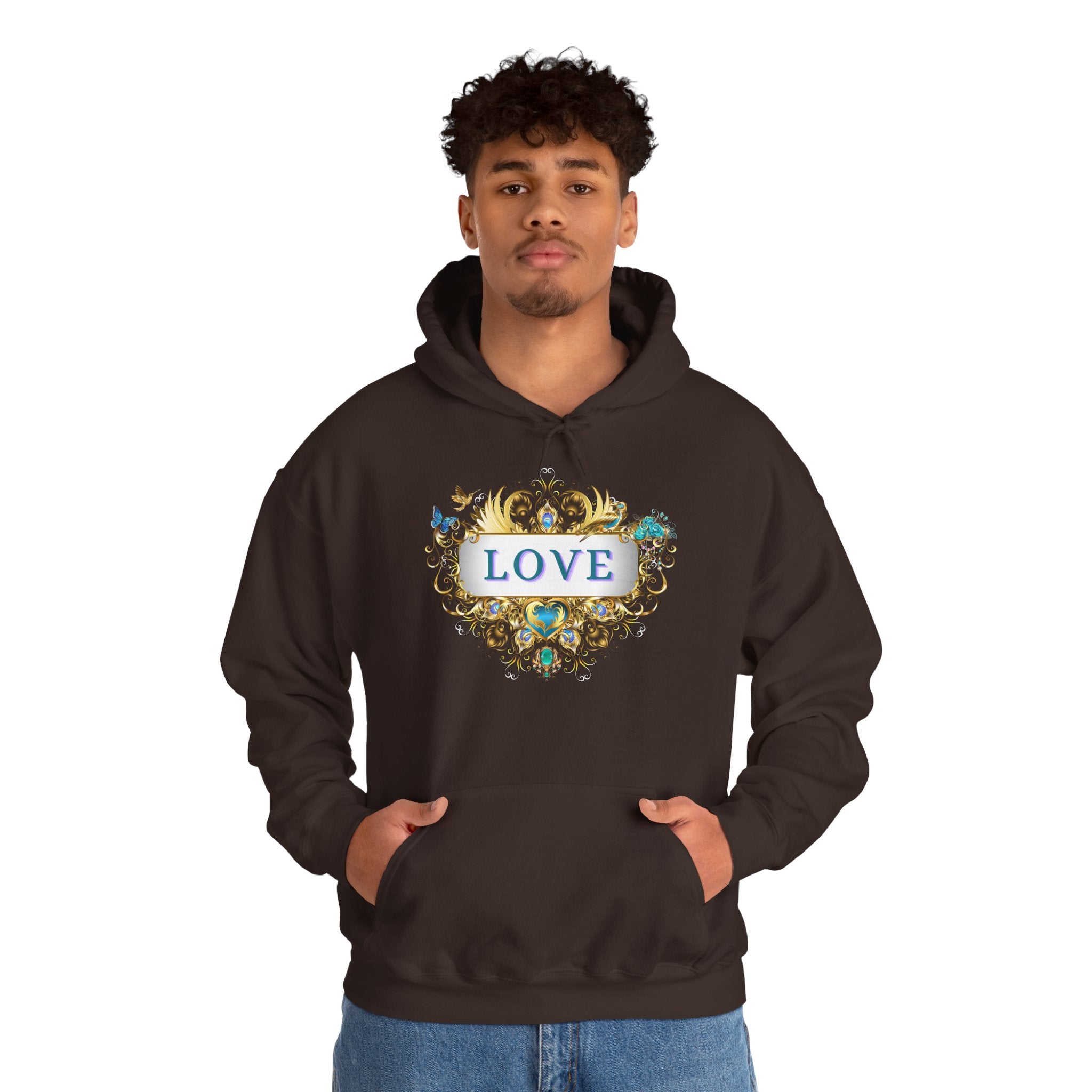 LOVE - Kuscheliger Statement Hoodie für Männer - Divine DeSein