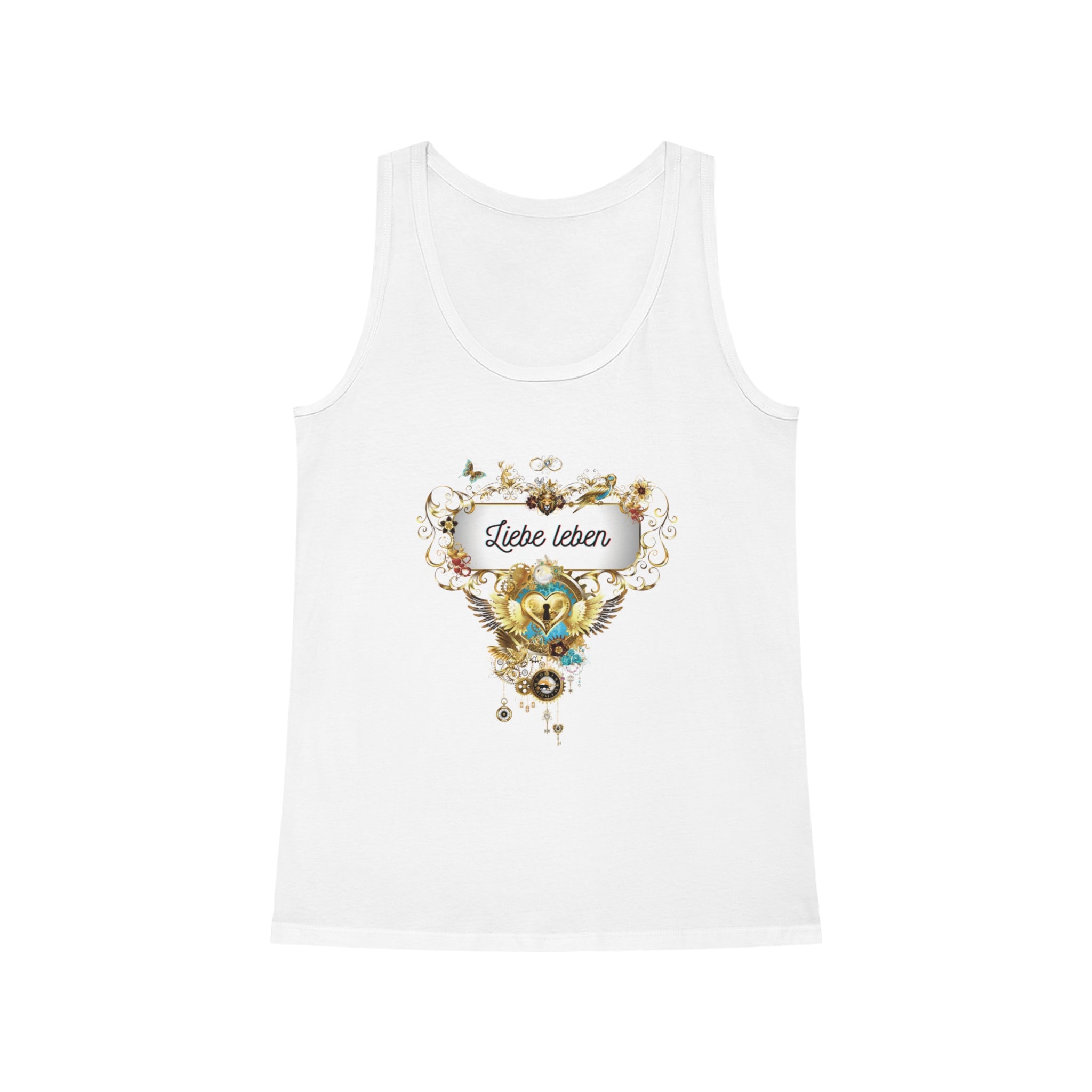 Damentop "Liebe Leben" Statement Top aus Bio-Baumwolle