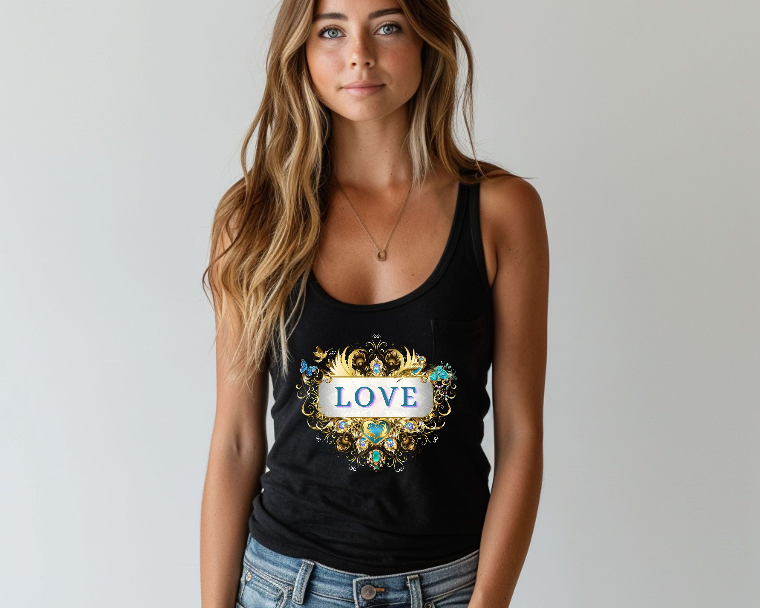 Damentop "LOVE" Tank Top aus Bio-Baumwolle - Divine DeSein