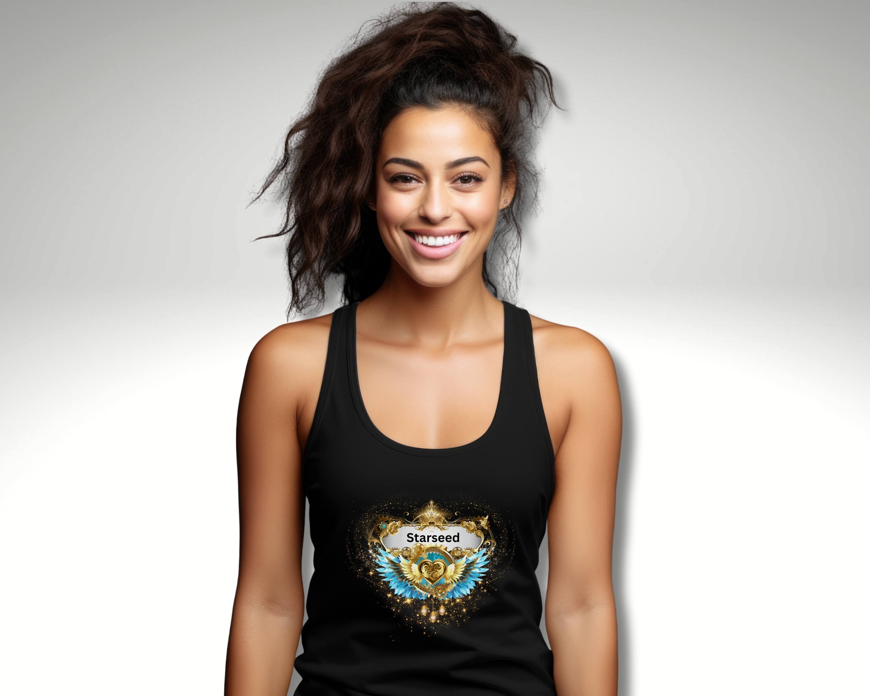 Esoterisches Damentop "Starseed" Tank Top aus Bio-Baumwolle