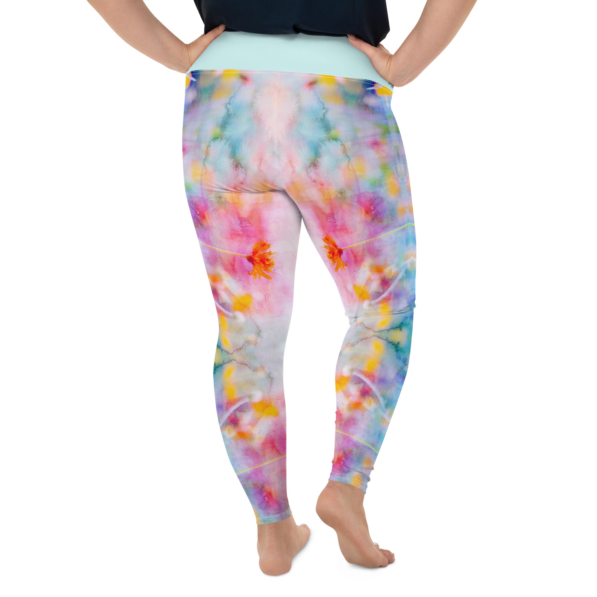 Aquarell-Leggings in Übergröße - Divine DeSein