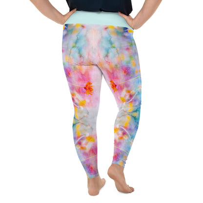 Aquarell-Leggings in Übergröße - Divine DeSein