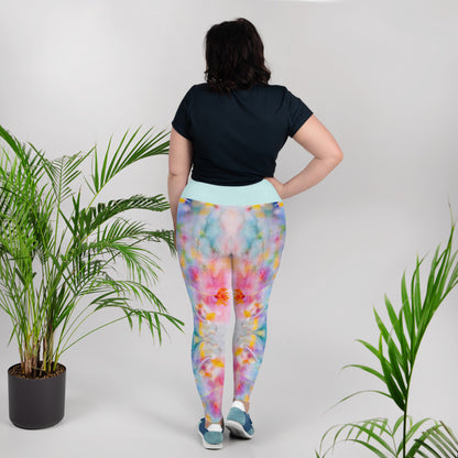 Aquarell-Leggings in Übergröße - Divine DeSein