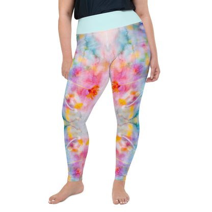 Aquarell-Leggings in Übergröße - Divine DeSein