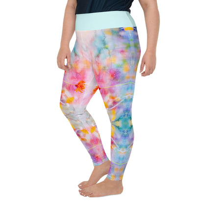 Aquarell-Leggings in Übergröße - Divine DeSein