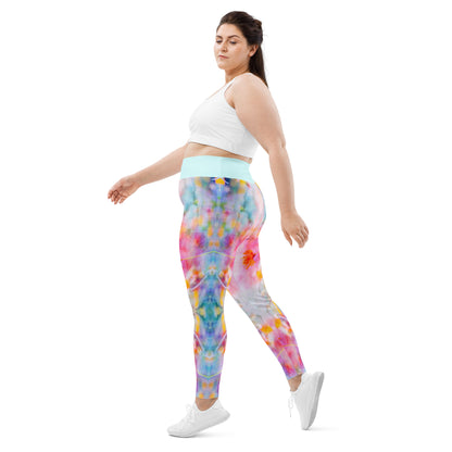 Aquarell-Leggings in Übergröße - Divine DeSein