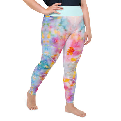 Aquarell-Leggings in Übergröße - Divine DeSein