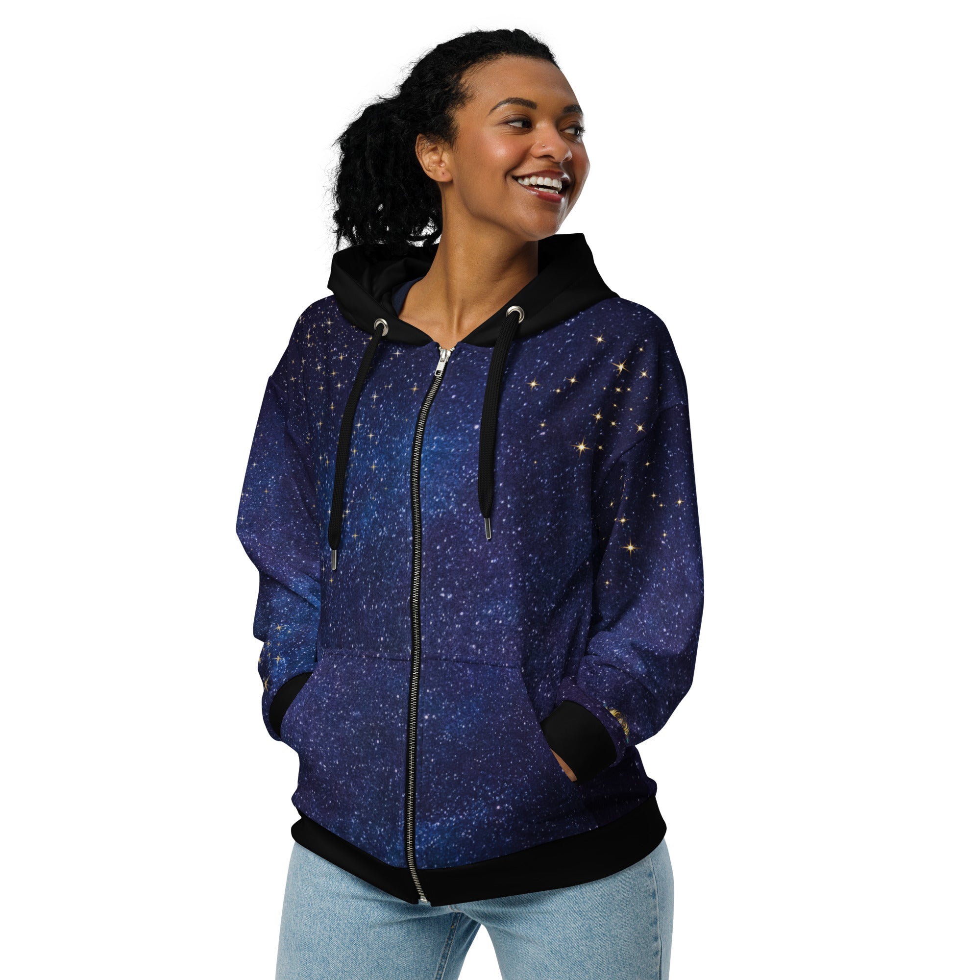 Neith Göttin - Zip-Hoodie Universum