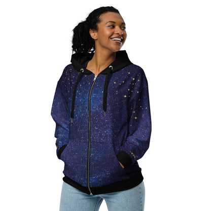Neith Göttin - Zip-Hoodie Universum