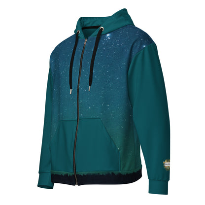 Neith Göttin - Unisex Zip-Hoodie Ozeanblau