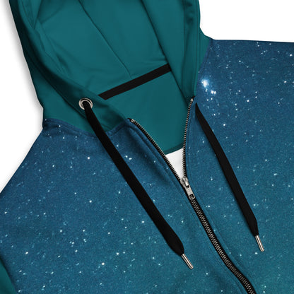 Neith Göttin - Unisex Zip-Hoodie Ozeanblau