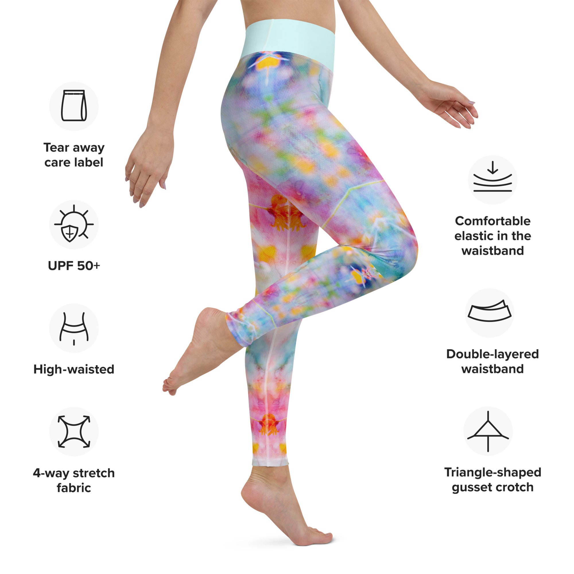 Aquarell Yoga-Leggings