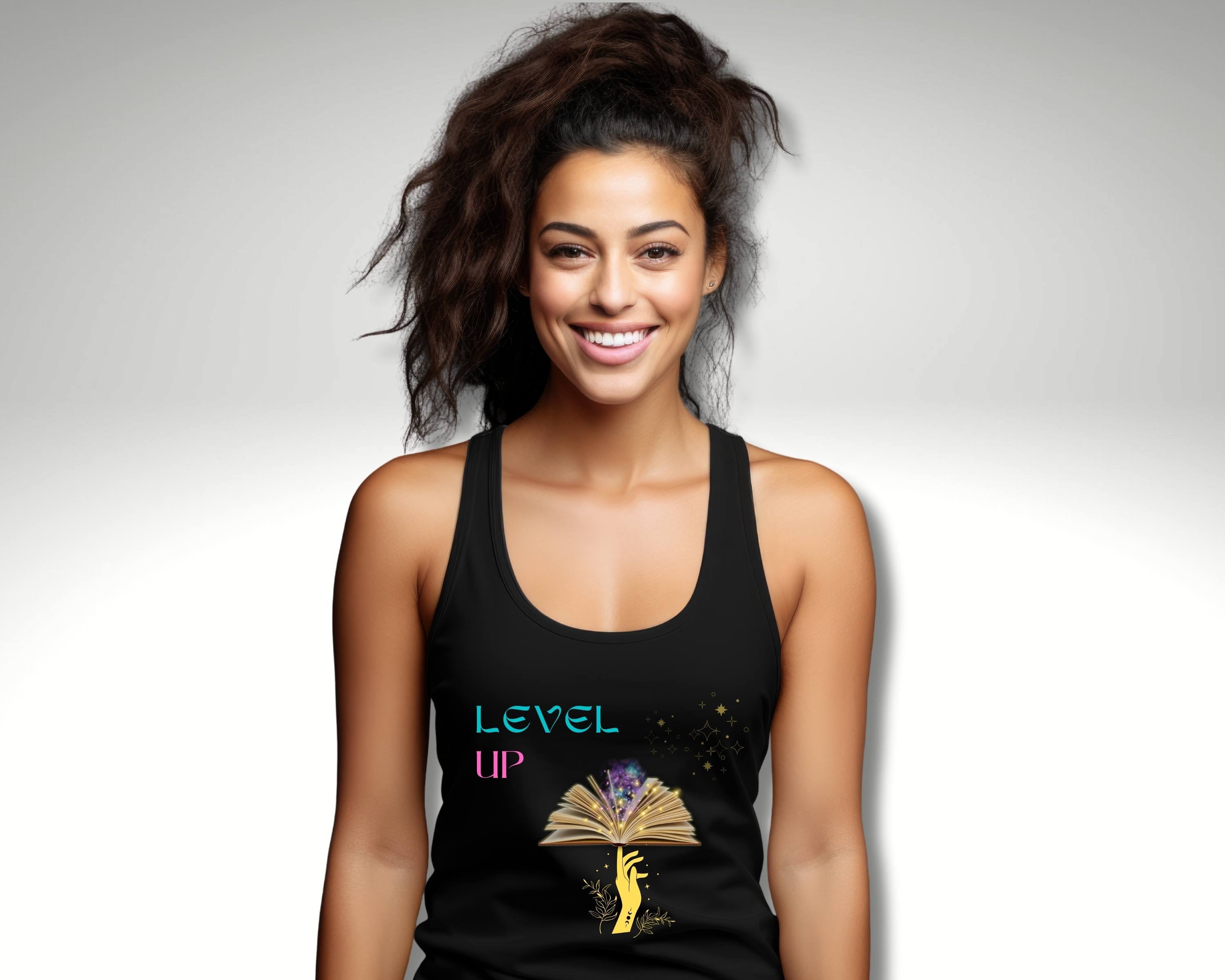 Mystisches Damentop "Level up" - Tank Top aus Bio-Baumwolle